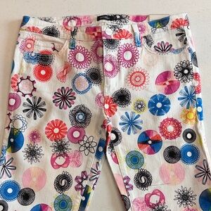 Kate Spade ‘Spirograph’ pattern jeans. Colorful and fun! NWT